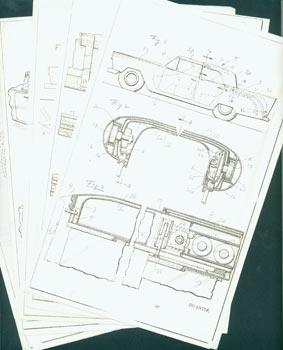 Illustrations by John C. Rund for his Hardtop Convertible design, with numerous hand-written draw...