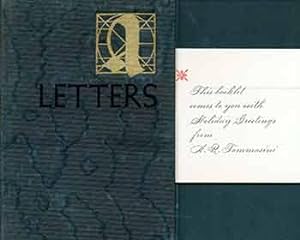 Imagen del vendedor de A Few Words About Letters and Some Examples. (Copy number 332 of 600 copies of this Christmas keepsake printed in December 1964). a la venta por Wittenborn Art Books