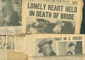 Newspaper clippings related to W. C. Fields, ca. 1920-1960.