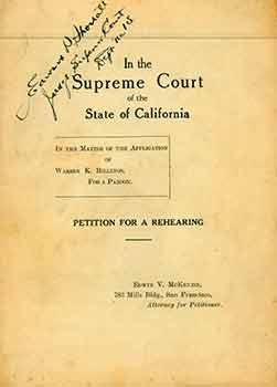 In The Supreme Court of the State of California: In the Matter of the Application of Warren K. Bi...