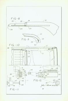 Patent Illustrations for John C. Rund's Hardtop Convertible design, printed with MS illustrations...