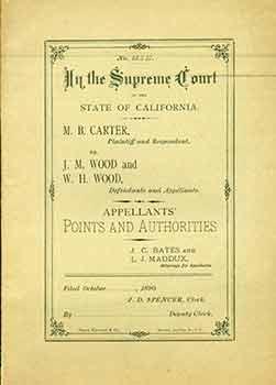 No. 13,747 In The Supreme Court of the State of California: M. B. Carter, Plaintiff and Responden...