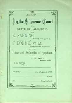 No. 9864 In The Supreme Court of the State of California: E. Fanning, Plaintiff and Appellant vs....