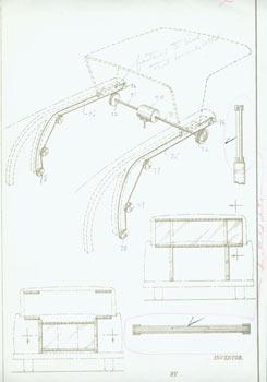 Patent Illustrations for John C. Rund's Hardtop Convertible design, printed with MS illustrations...