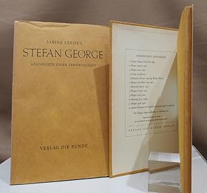 Image du vendeur pour Stefan George. Geschichte einer Freundschaft. Text- und Tafelband. mis en vente par Dieter Eckert