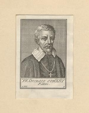 Francesco Curadi, pittore. (Ritratto a mezzo. busto, di 3/4 verso destra, con croce al collo).