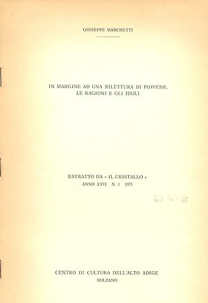 In margine ad una rilettura di Piovene. Estratto da "Il Cristallo" anno XVII - N. 1 - 1975.
