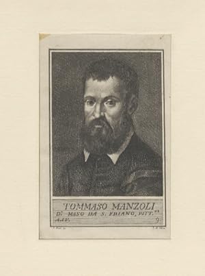 Tommaso Manzoli d.° Maso da S. Friano, pitt.re (Ritrattino a mezzo busto, di 3/4 verso sinistra).