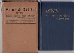 Bild des Verkufers fr 1870/71. Erinnerungen und Betrachtungen. zum Verkauf von Antiquariat Puderbach