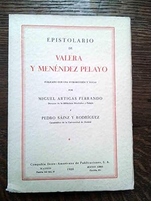 Bild des Verkufers fr EPISTOLARIO DE VALERA Y MENENDEZ PELAYO zum Verkauf von Itziar Arranz Libros & Dribaslibros