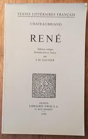 Imagen del vendedor de Ren, dition critique a la venta por Librairie des Possibles