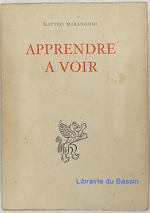 Imagen del vendedor de Apprendre  voir a la venta por Librairie du Bassin