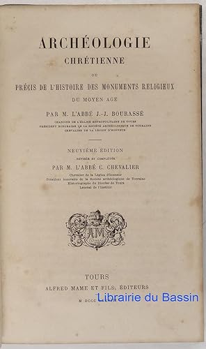 Seller image for Archologie chrtienne ou prcis de l'histoire des monuments religieux du moyen ge for sale by Librairie du Bassin
