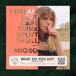 "What do You Do?" - Davinci Vaporizer Promo Card - Vaping / Marijuana Ephemera