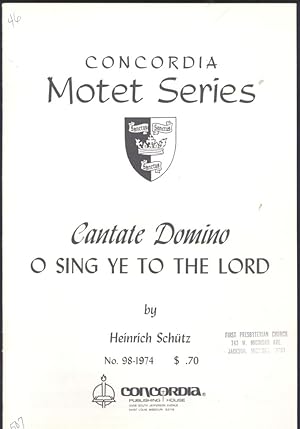 Immagine del venditore per Cantate Domino (O sing Ye to the Lord) [Concordia Motet Series] venduto da Joseph Valles - Books