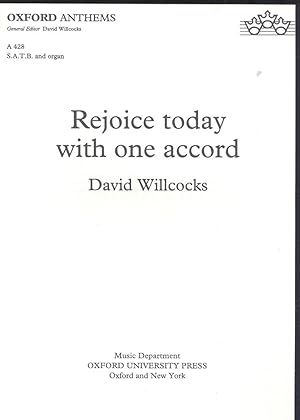 Imagen del vendedor de Rejoice today with one accord. [Oxford Anthems (Series)] a la venta por Joseph Valles - Books