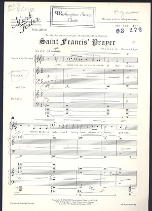 Bild des Verkufers fr Saint Francis' prayer zum Verkauf von Joseph Valles - Books