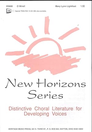 Seller image for O Wind!, two-part chorus and piano [New Horizons Series, Distictive Choral Literature for Developing Voices] for sale by Joseph Valles - Books