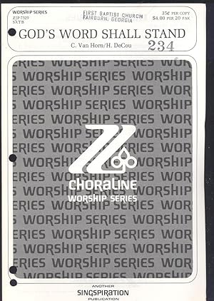 Seller image for God's word shall stand [Choraline Worship Series] for sale by Joseph Valles - Books