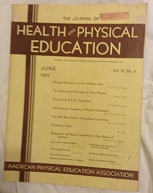 Imagen del vendedor de The Journal of Health and Physical Education a la venta por Hastings of Coral Springs