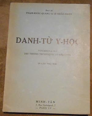 Danh-Tu Y-Hoc vocabulaire des termes techniques de médecine