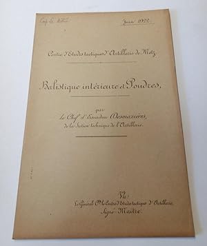 Balistique intérieure et Poudres