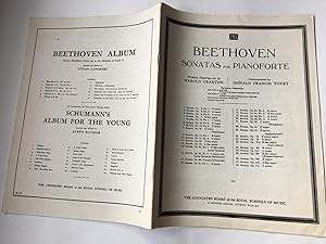 Bild des Verkufers fr Beethoven Sonatas for Pianoforte. Sonata Op. 10, No. 2. F major zum Verkauf von Book Souk