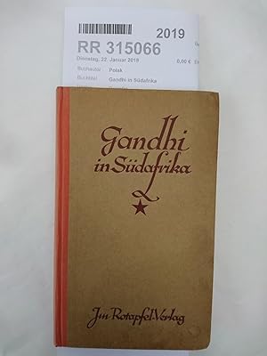 Imagen del vendedor de Gandhi in Sdafrika Emil Roniger. bers. des gesamten Textes: E. F. Rimensberger a la venta por Antiquariat Bcherwurm