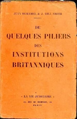 Seller image for De quelques piliers des institutions britanniques for sale by Le-Livre