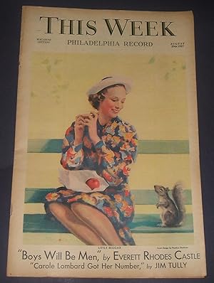 Seller image for This Week Magazine Section Philadelphia Record Carole Lombard for sale by biblioboy