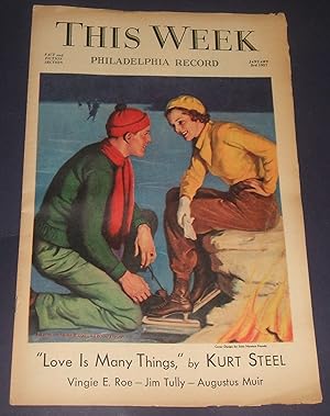 Seller image for This Week Fact and Fiction Section Philadelphia Record Love is Many Things, Walter Huston for sale by biblioboy