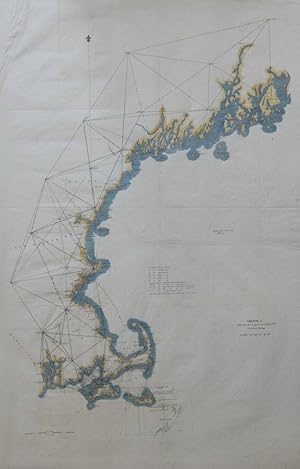 Sketch A Showing the progress in Section No. 1 US Coast Survey in 1844-'45-'46-'& '49