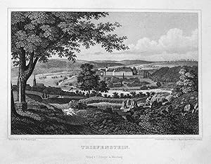 Bild des Verkufers fr Triefenstein" - Triefenstein Unterfranken Bayern Ansicht view steel engraving Bamberger zum Verkauf von Antiquariat Steffen Vlkel GmbH