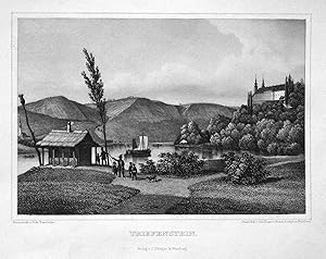 Bild des Verkufers fr Triefenstein" - Triefenstein Bayern Unterfranken Ansicht view steel engraving Bamberger zum Verkauf von Antiquariat Steffen Vlkel GmbH