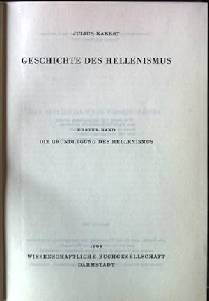 Imagen del vendedor de Geschichte des Hellenismus, Erster Band: Die Grundlegung des Hellenismus a la venta por books4less (Versandantiquariat Petra Gros GmbH & Co. KG)