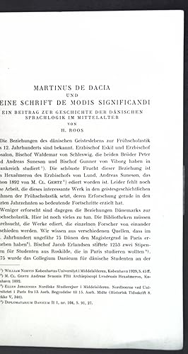 Bild des Verkufers fr Martinus de Dacia und seine Schrift De Modis Significandi; zum Verkauf von books4less (Versandantiquariat Petra Gros GmbH & Co. KG)