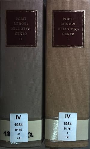 Bild des Verkufers fr Poeti minori dell'ottocento (2 tomes cpl./ 2 Bnde KOMPLETT) zum Verkauf von books4less (Versandantiquariat Petra Gros GmbH & Co. KG)