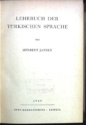 Imagen del vendedor de Lehrbuch der Trkischen Sprache. a la venta por books4less (Versandantiquariat Petra Gros GmbH & Co. KG)