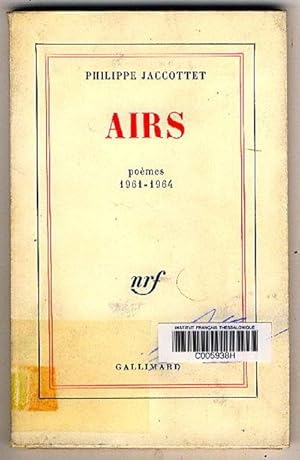 Airs : poemes 1961-1964