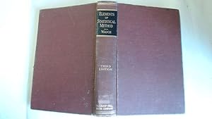 Imagen del vendedor de Elements of statistical method a la venta por Goldstone Rare Books