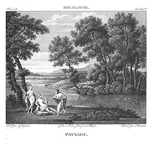 Image du vendeur pour Paysage. GALERIE DU MUSE NAPOLON - N 173 de la IIIme Srie des eaux-fortes publies l'anne 1804 mis en vente par Lirolay