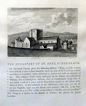 Seller image for The Antiquities of England and Wales - THE MONESTARY OF ST. BEES, CUMBERLAND for sale by Portman Rare Books