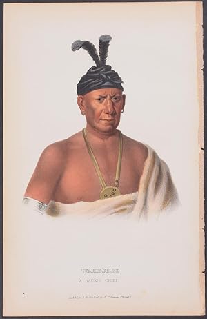 Imagen del vendedor de Wakechai, A Saukie Chief a la venta por Trillium Antique Prints & Rare Books