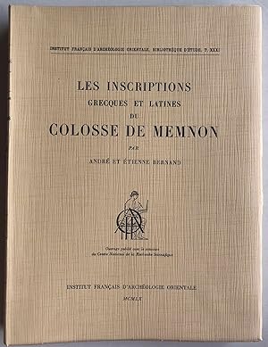 Imagen del vendedor de Les inscriptions grecques et latines du colosse de Memnon a la venta por Meretseger Books