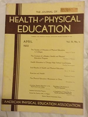 Imagen del vendedor de The Journal of Health and Physical Education a la venta por Hastings of Coral Springs