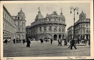 Bild des Verkufers fr Ansichtskarte / Postkarte Genova Genua Ligurien, Piazza de Ferrari zum Verkauf von akpool GmbH