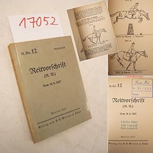 Reitvorschrift (R.V.) vom 18.8.1937 H.Dv.12