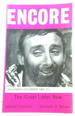 Bild des Verkufers fr Encore, the Voice of Vital Theatre: Number Fifty-Two, Vol. 11, No. 6, November - December 1964 zum Verkauf von PsychoBabel & Skoob Books