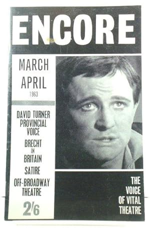 Bild des Verkufers fr Encore, the Voice of Vital Theatre: Number Forty-Two, Vol. 10, No. 2, March - April 1963 zum Verkauf von PsychoBabel & Skoob Books