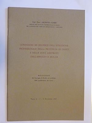 CONDIZIONI ED ESIGENZE DELL'ISTRUZIONE PROFESSIONALE NELLA PROVINCIA DI CHIETI E NELLE ZONE LIMIT...